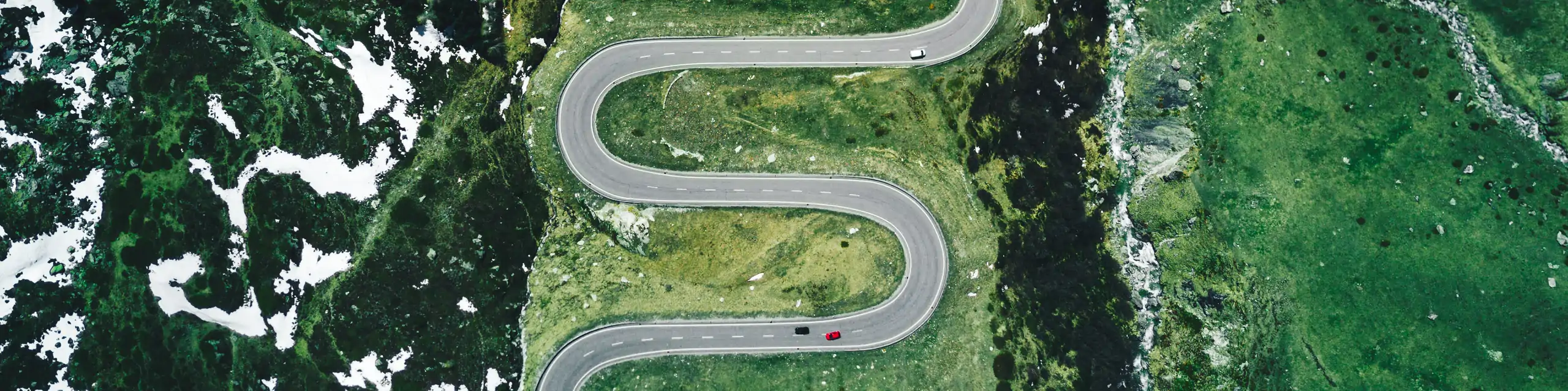 Julier pass road in Switzerland