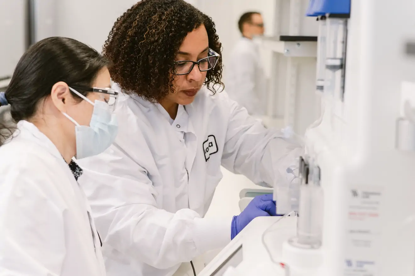 scientists working in lab