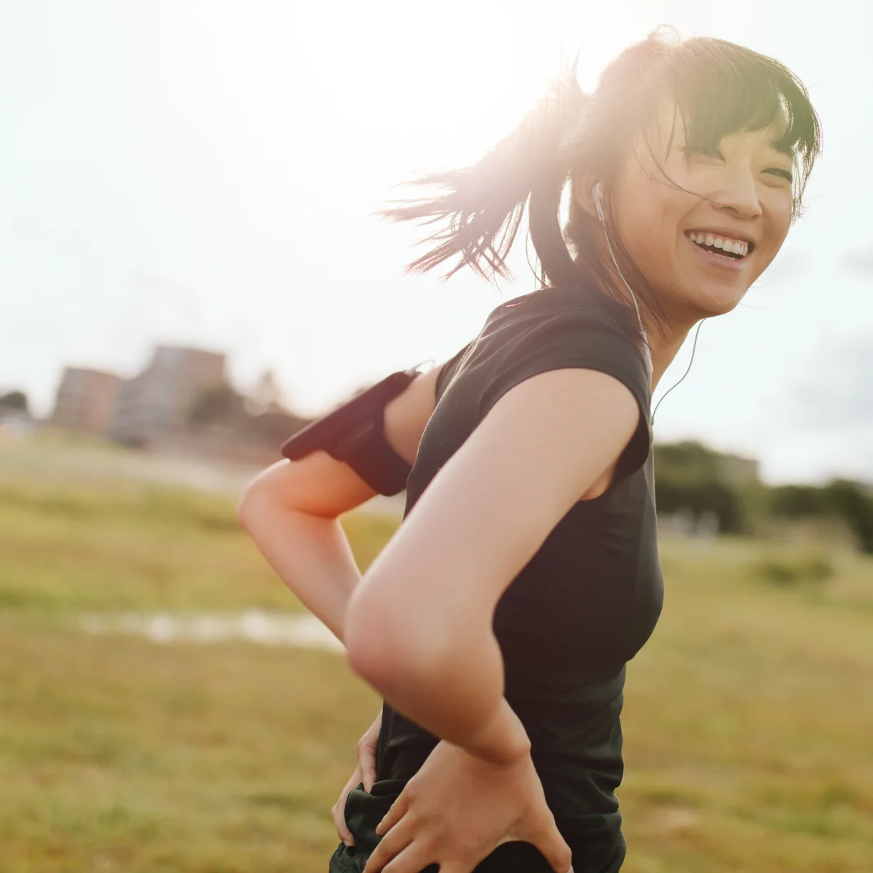 woman out for a jog